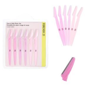 6pc Eyebrow Razor Set - Pink Disposable Razors for 1 Count (Pack of 6)